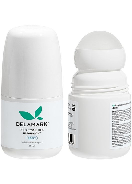 Натуральный шариковый дезодорант "Sport" 70ml (1348487-9773600) DeLaMark (368623187)