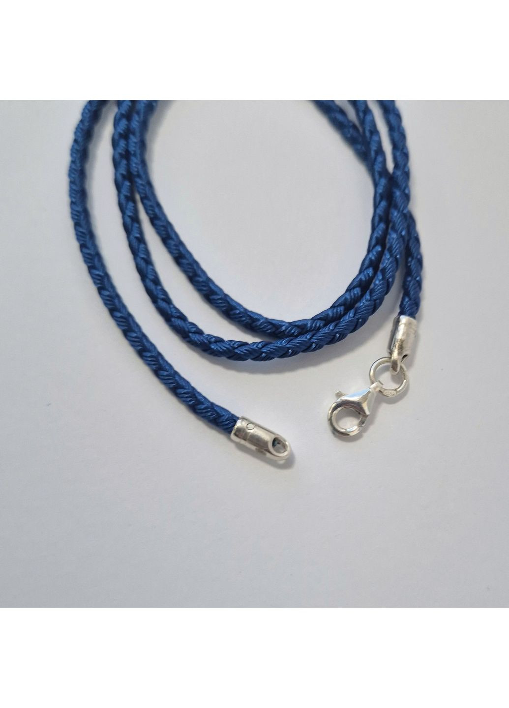 Шнурок на шею шейк Синего цвета 2.5 мм см серебро 925 пробы 6010/2.5 1.04г Nobrand (363969231)