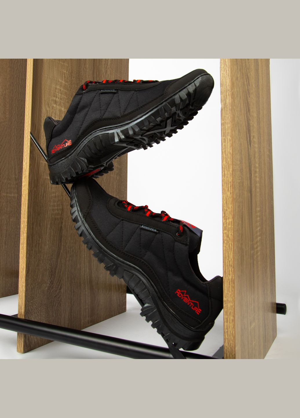 Черные демисезонные кроссовки мужские с 3d подкладкой Kindzer К-405