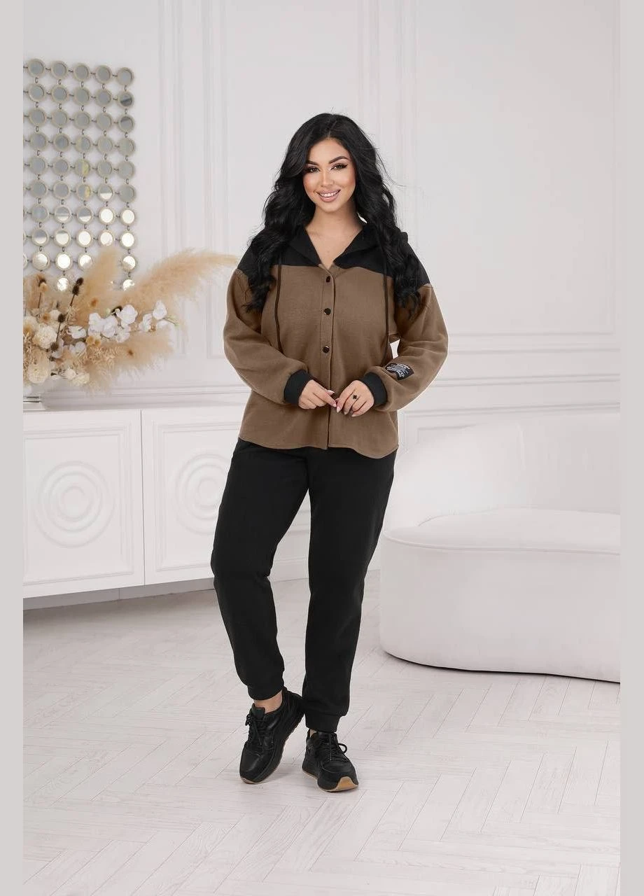 Жіночий теплий костюм двійка колір чорний New Trend (304988860)