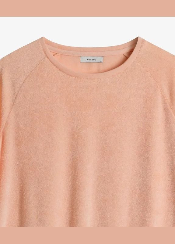 Персиковая всесезон женская махровая пижама футболка + шорты Atlantic