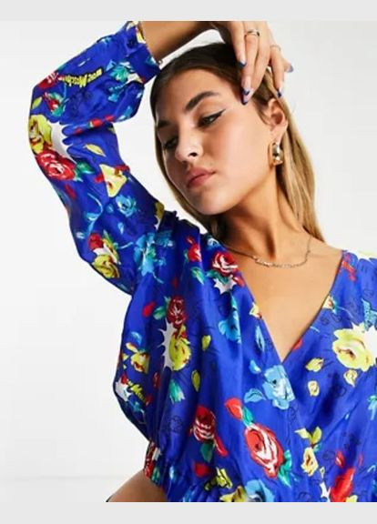 Розовая блуза на запах Love Moschino WCD9500T088A