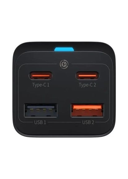 Зарядное устройство 2xUSB-C 65W + 2xUSB GaN + cable USB-C to USB-C 100W 1.0m black (CCGP040101) Baseus 2xUSB-C 65W + 2xUSB GaN + cable USB-C to USB-C 100 (370018161)