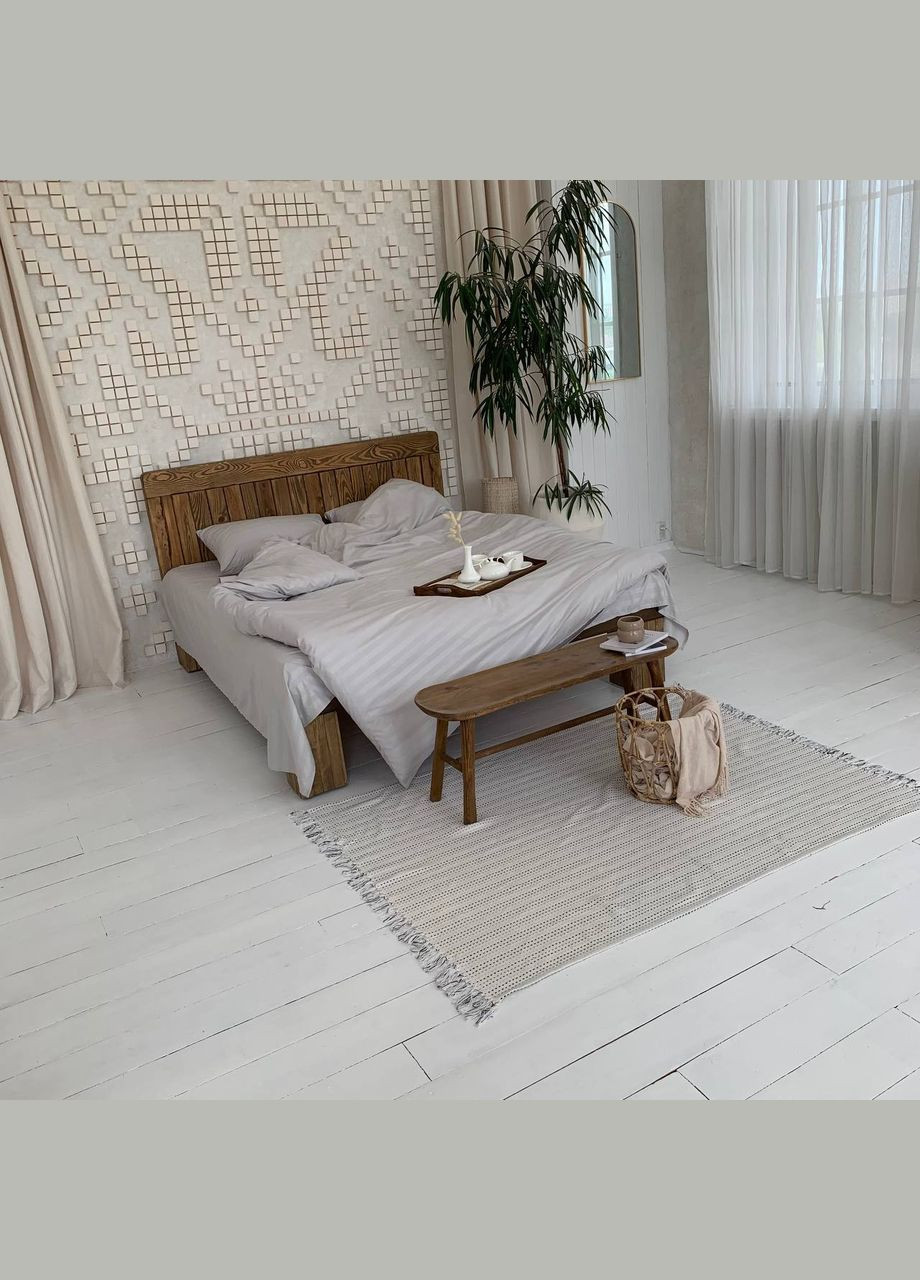 Полутораспальный КПБ микро страйп сатин "Туман" (145х210, 70х70) Glav Textile (297365318)