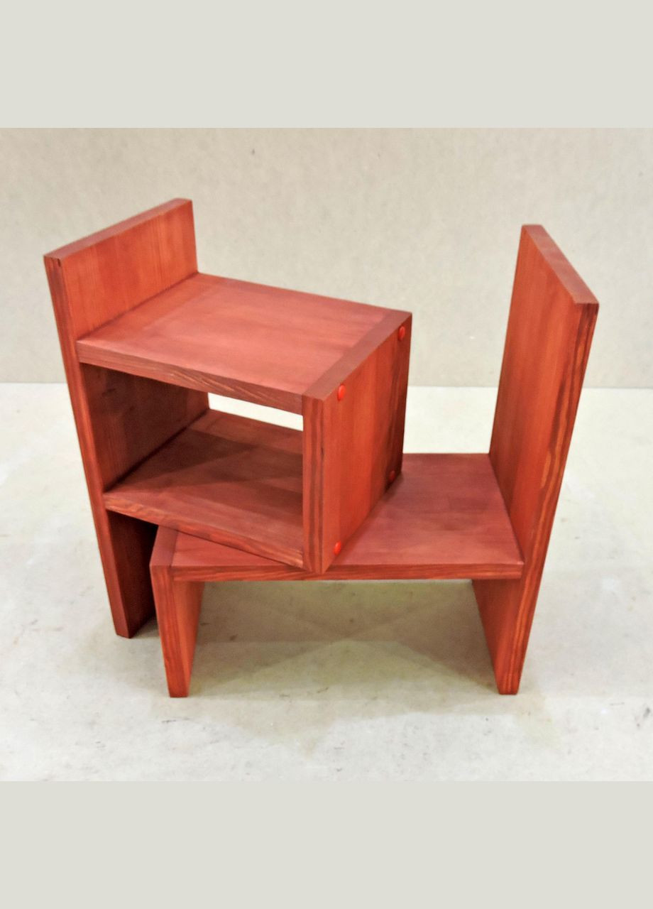 Настольная книжная полка из дерева Кассиль коралл (КПЛ-001614) No Brand (328415347)