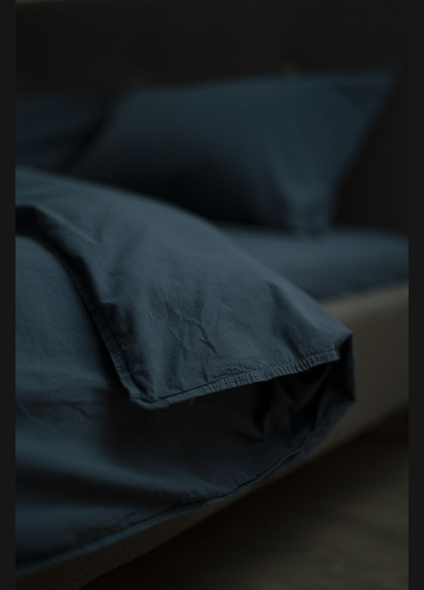 Комплект постельного белья Stonewash Adriatic dark blue евро синий (92370821) SoundSleep (299232798)