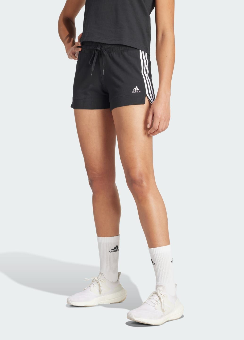 Облегающие шорты Essentials 3-Stripes adidas (292555787)