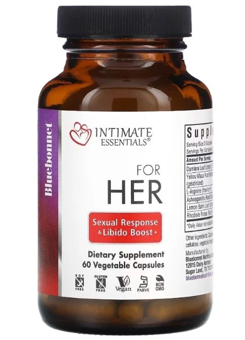 Intimate Essentials For Her Sexual Response & Libido Boost 60 Veg Caps Bluebonnet Nutrition (294058458)