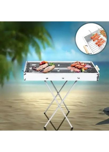 Переносний мангал BARBECUE TRAY 770T MD-008 809 (80*30*78см) Domotec (363832359)