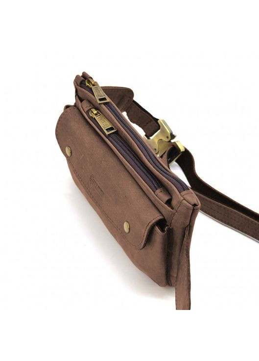 Сумка мужская на пояс через плечо из натуральной кожи маленькая Коричневый 35360 TARWA (333594220)
