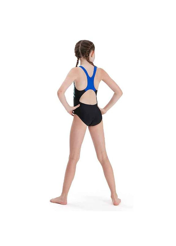 Комбінований демісезонний купальник дитячий digi plmt spbk jf black/blue (8-07386g672) 15-16 Speedo