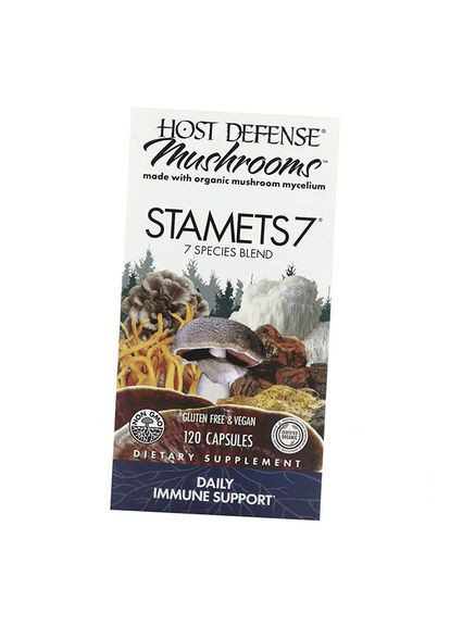Комплекс грибів для імунітету, Host Defense Mushrooms Stamets 7, 120вегкапс (71441007) Fungi Perfecti (360620706)