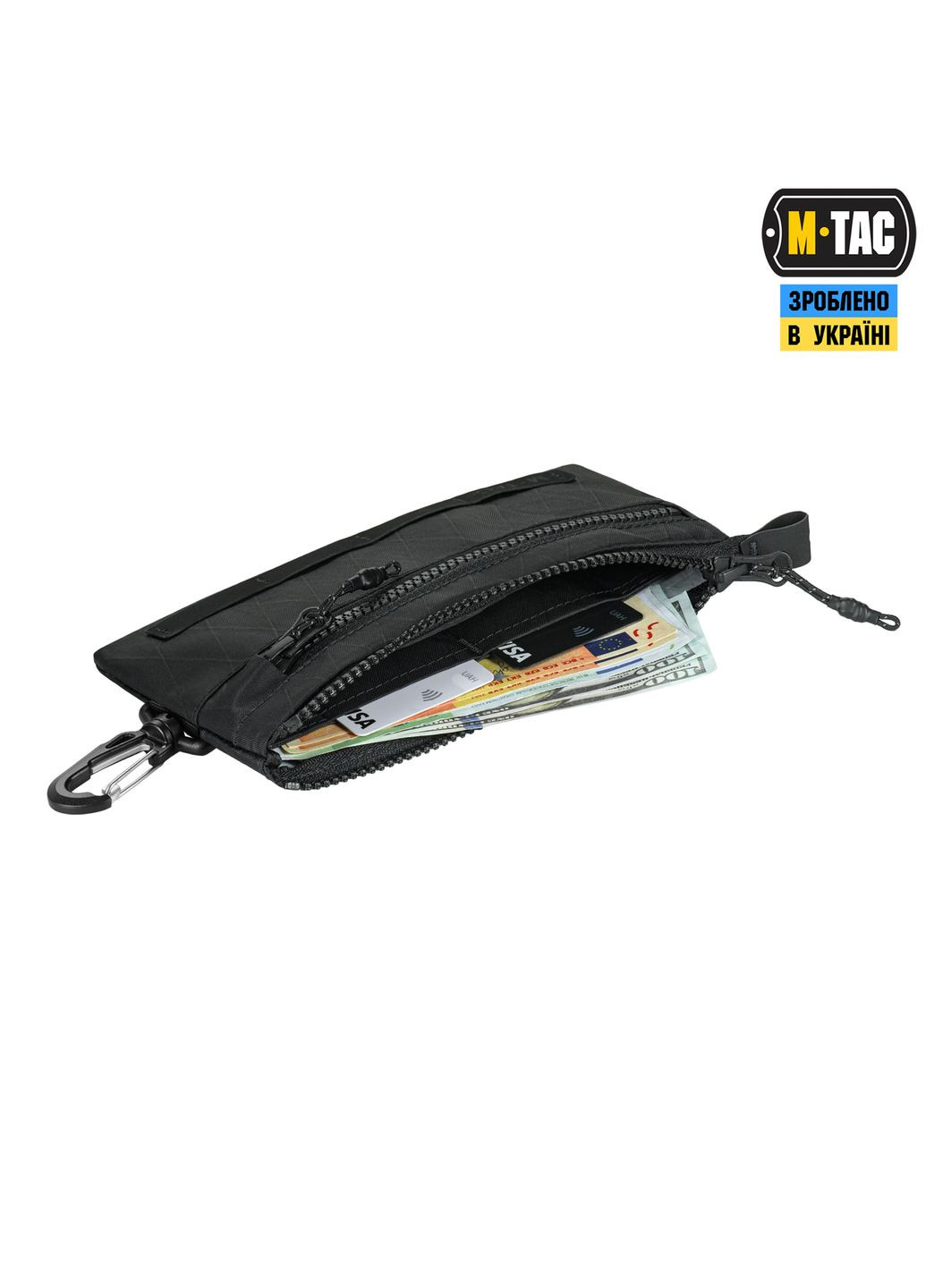 Кошелек горизонтальный с карабином X-PAC Elite Black M-TAC (326973882)