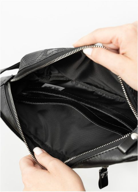 Сумка бананка женская через плечо из экокожи Holster MSH Черный Sambag (302008323)