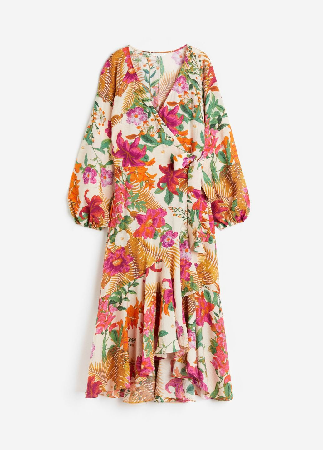 Молочна повсякденний плаття, сукня H&M з квітковим принтом