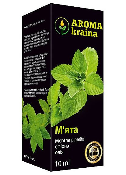 Ефірне масло "М'ята" 10ml (360549-136991) Aroma kraina (368614560)