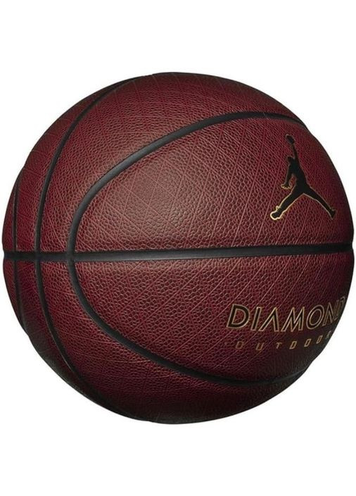 Баскетбольный мяч JORDAN DIAMOND OUTDOOR 8P DEFLATED AMBER/BLACK/METALLIC GOLD/BLACK (размер 7) J.100.8252.891.07 Nike (369364594)