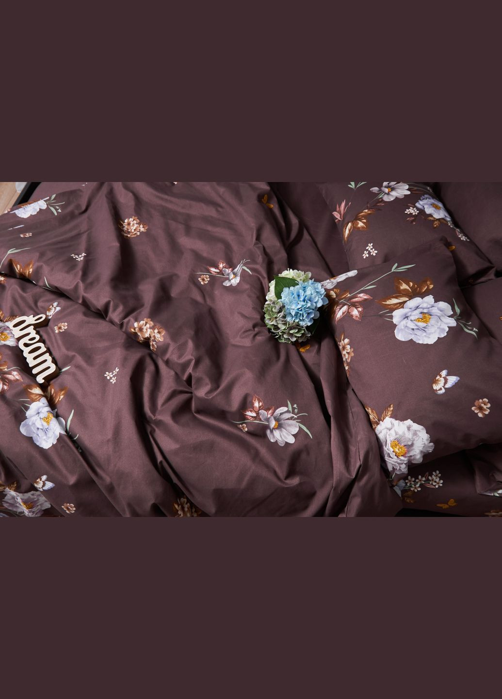 Комплект постельного белья Микросатин Premium «» King Size 220x240 наволочки 4х70х70 (MS-820005009) Moon&Star floral mocha (293148141)