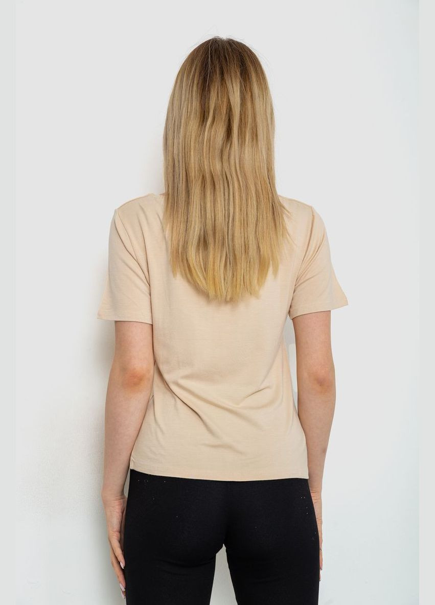 Бежева літня футболка-топ жіноча Ager 186R511