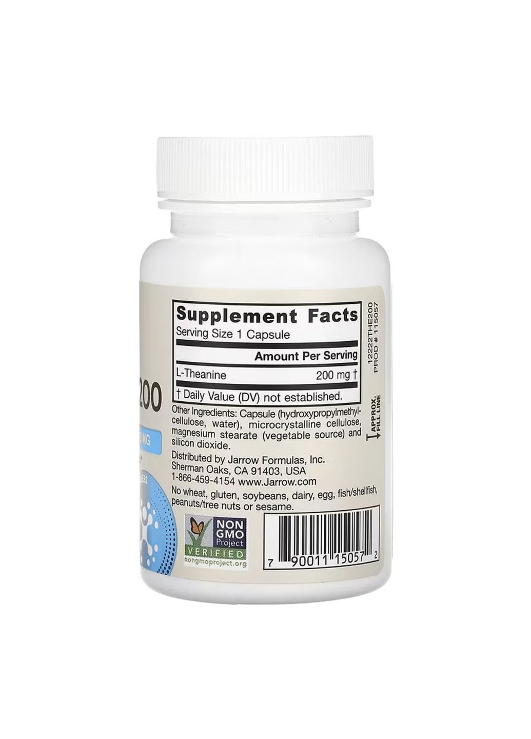 Комплекс амінокислот Theanine 200mg - 60 vcaps Jarrow Formulas (364201628)