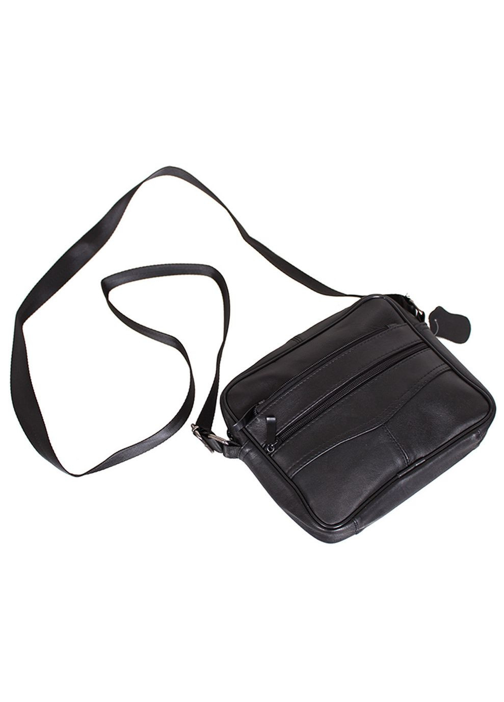 Чоловіча шкіряна сумка SW275 чорна No Brand (370848165)