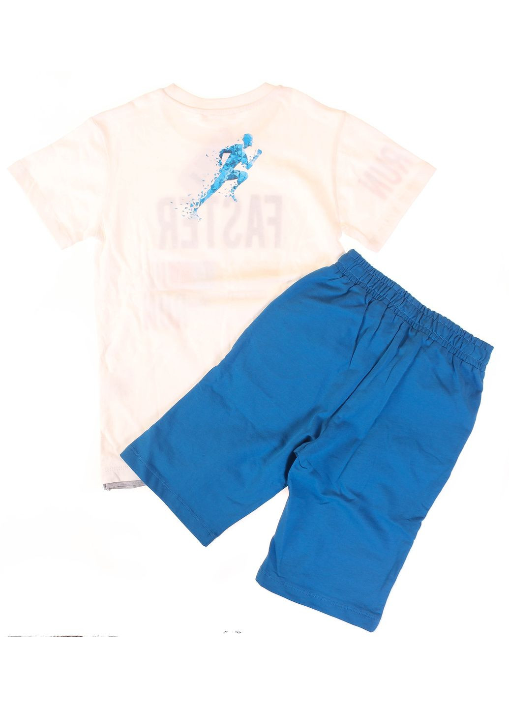Кремовый летний футболка + шорты 10139 Breeze