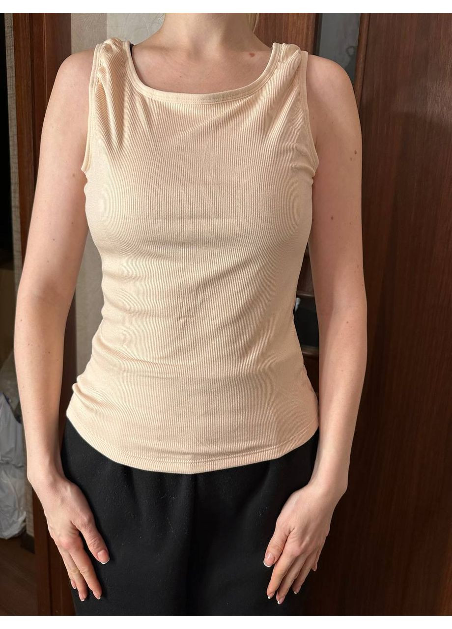 Женская майка на флисе теплая в рубчик термомайка No Brand — 354827813