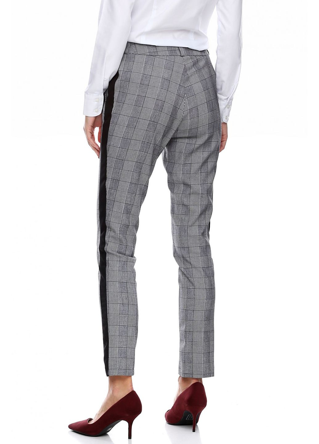 Жіночі брюки в клітинку вузького крою з кишенями (ll162324491) LadyLike (333341883)