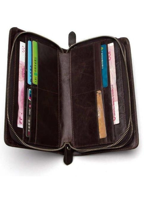 Сумка клатч на кисть чоловіча з натуральної шкіри маленька Коричневий 36773 Vintage (354229875)