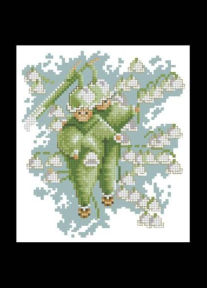 Набір для вишивання хрестиком. Розмір: 12*14 см Дітки конвалії Лоскуток (315361358)