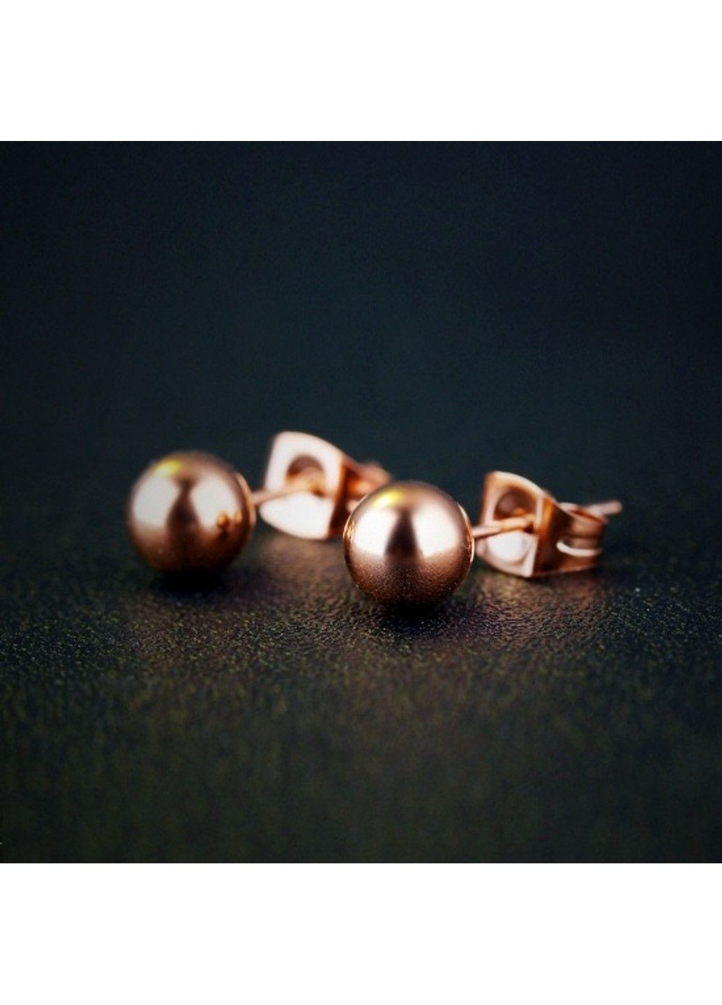 Сережки кулі з нержавіючої медичної сталі ES-001 No Brand (299330520)