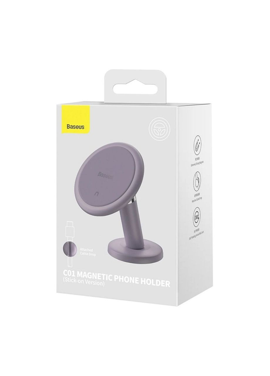 Держатель магнитный C01 Magnetic Phone Holder (Stickon Version) SUCC000005 фиолетовый Baseus (280916220)