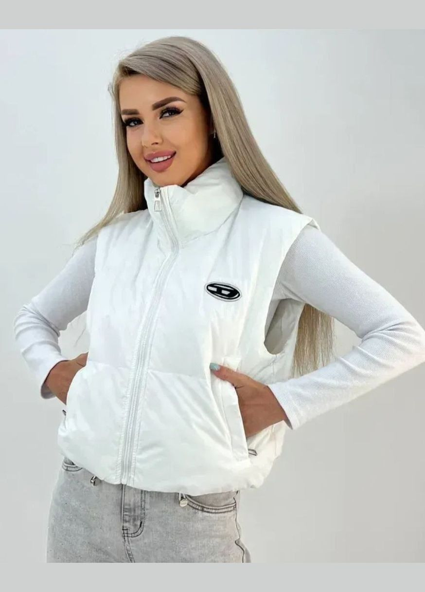 Жилетка вкорочена з кишенями на блискавці,плащівка No Brand (346432432)