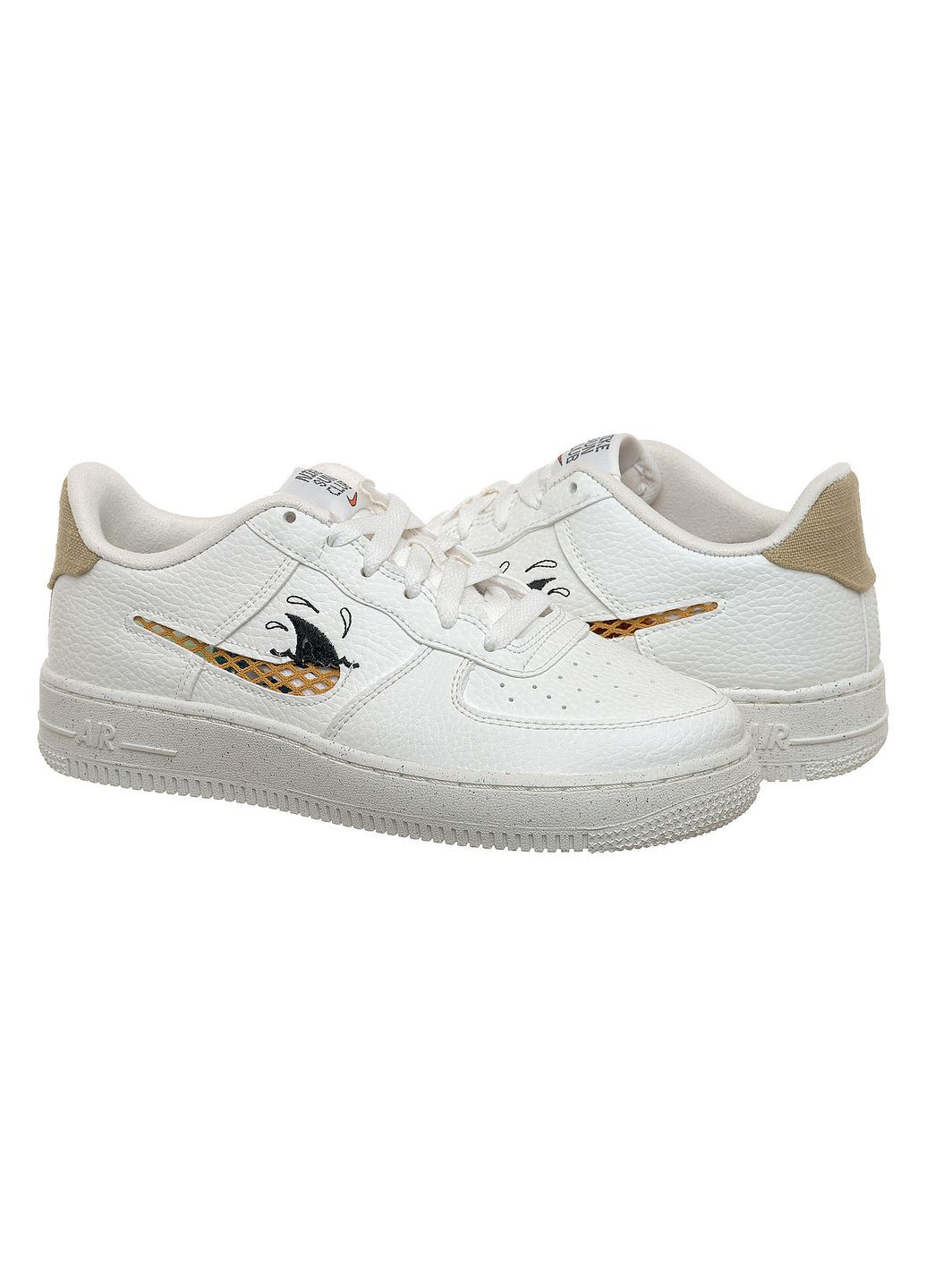 Кроссовки женские Nike Air Force 1 Lv8 Nn (Gs) (DQ7690-100) Jordan белые демисезоны (369764222)