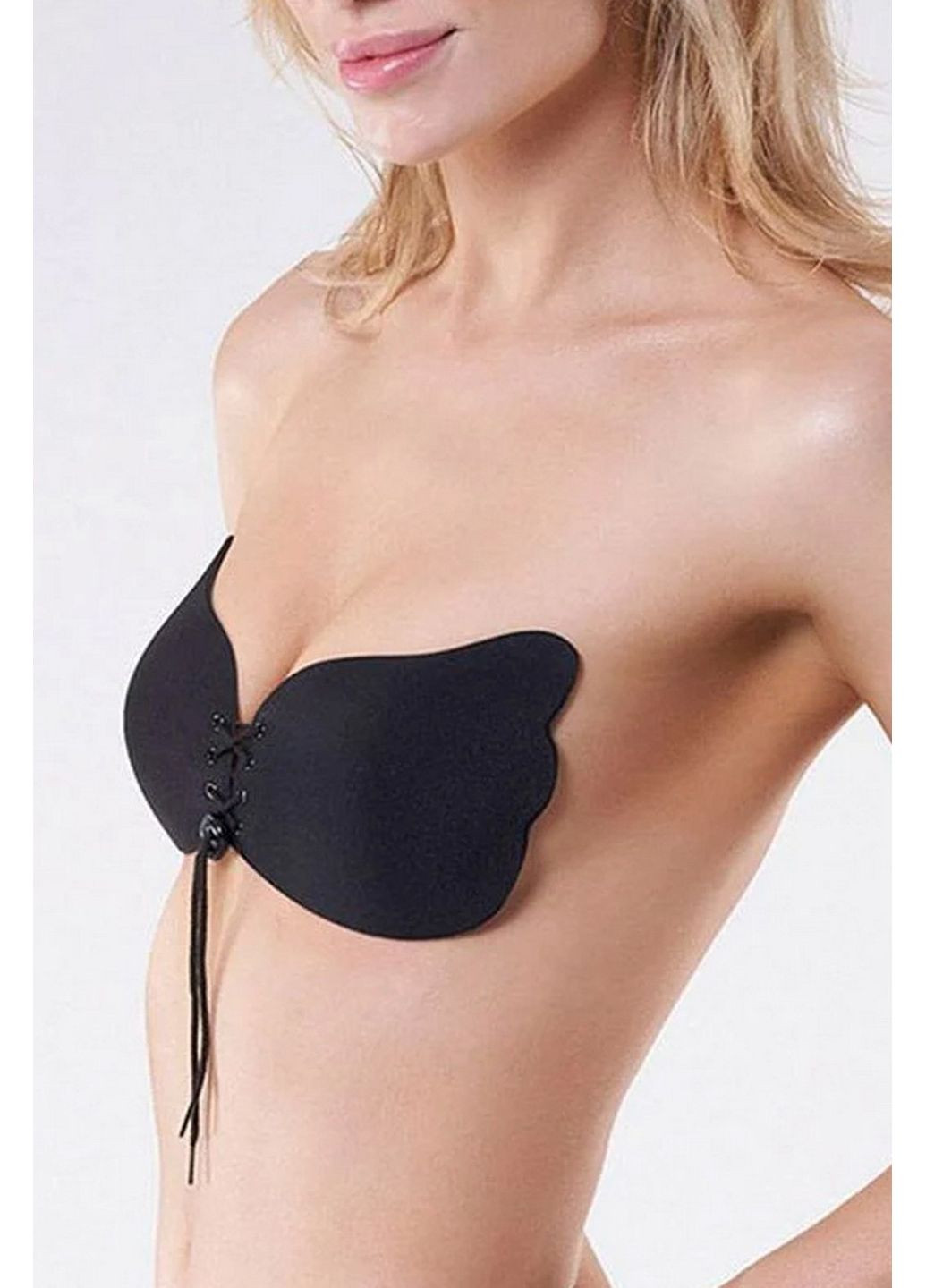 Чёрный бюстгальтер невидимка на силиконе bs-05 wow Julimex микрофибра