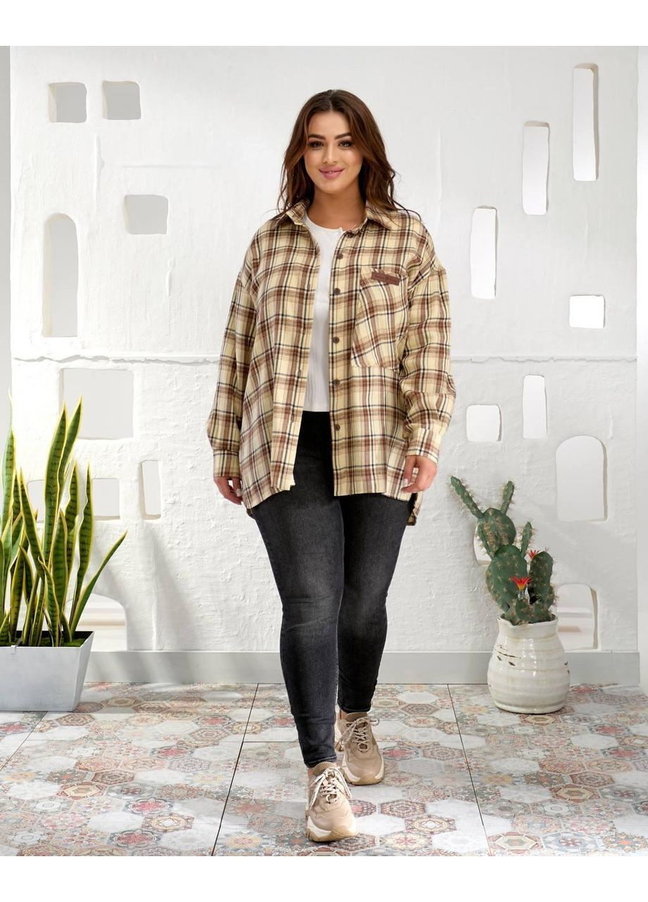 Бежевая рубашка Sofia