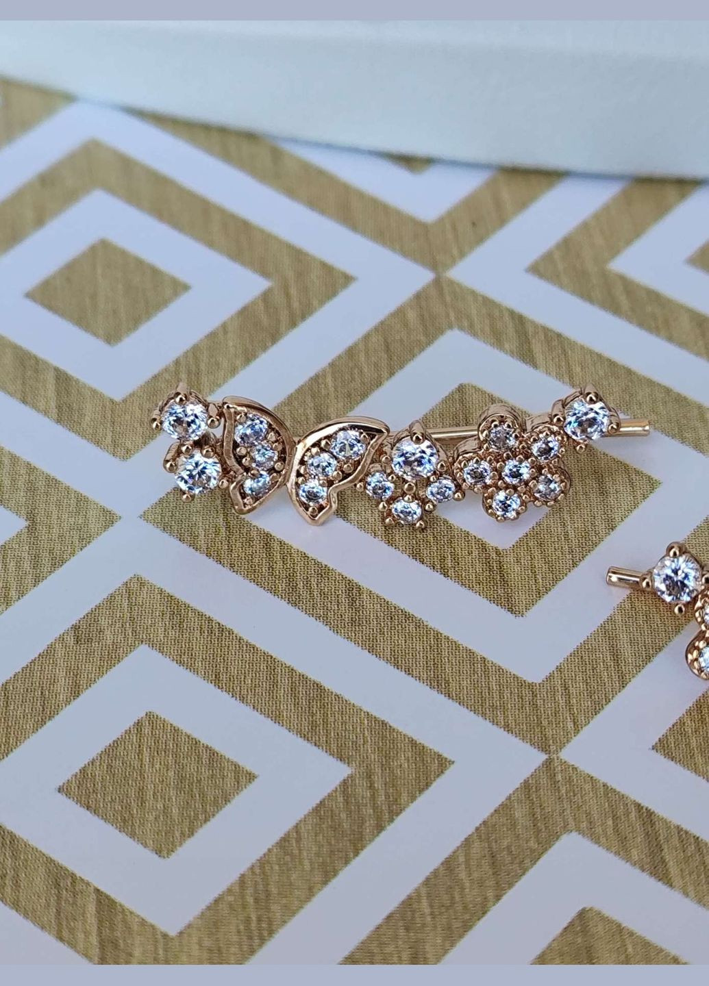 Модні сережки клаймбери під золото ксюпінг xuping позолота квіти Xuping Jewelry (336190182)