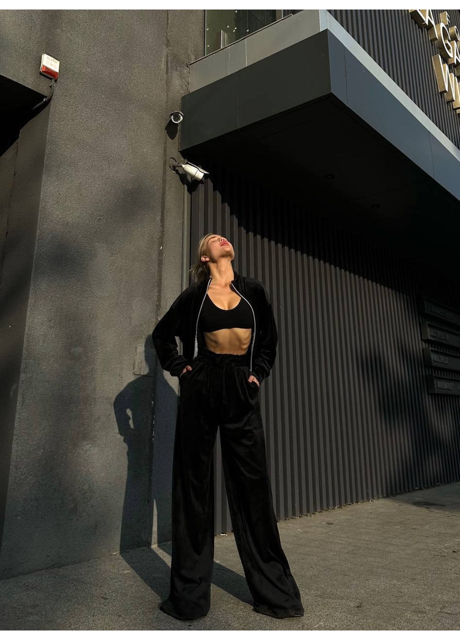 Жіночий спортивний костюм велюр для прогулянок та активного відпочинку комфортний New Trend (304647088)