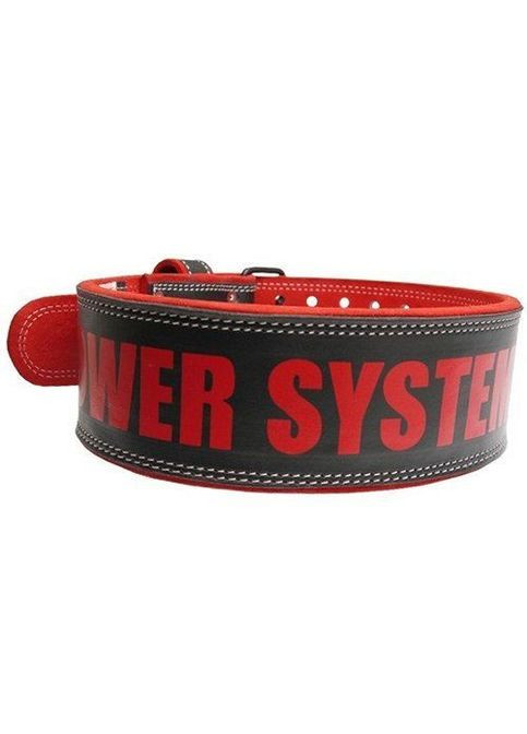 Пояс шкіряний PS-3830 Чорно-червоний, (34227013) Power System (323022099)