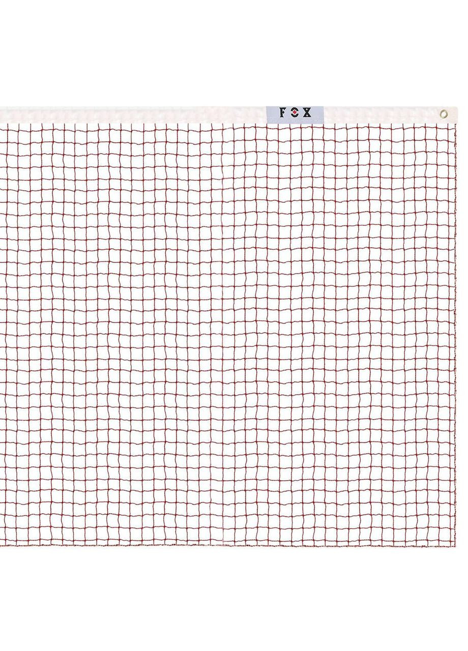 Сітка для бадмінтону FOX F7004 (поліестер, р-р 6,1x0,76м, осередок р-р 2х2см, червоний-білий) F.O.X (361435432)
