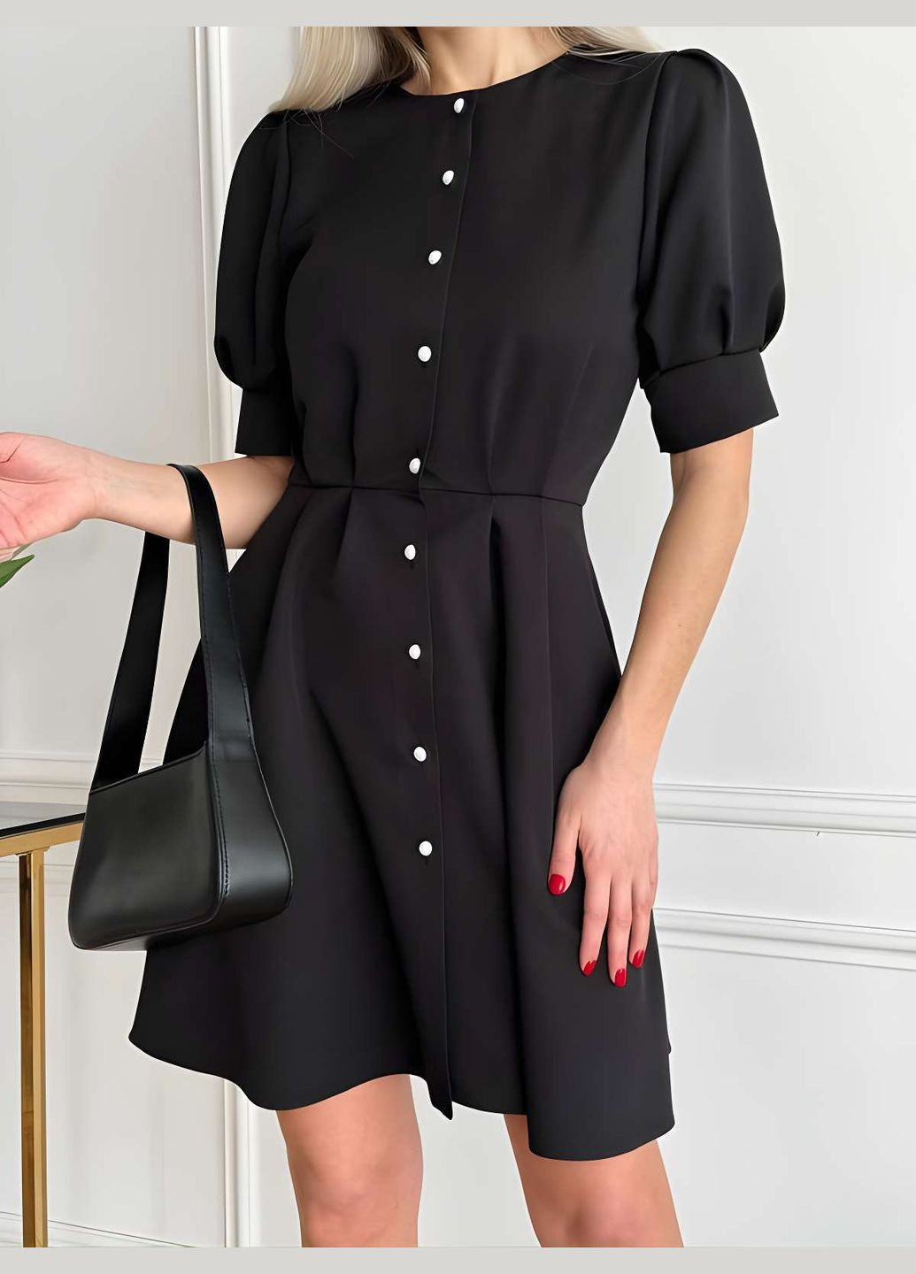 Черное праздничный, коктейльное, повседневный, кэжуал, вечернее женское нежное розовое платье с пуговицами в стиле олд мани, old money Україна