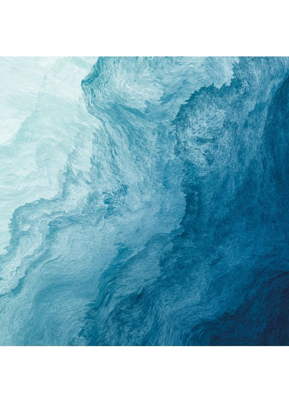 Фотофон вініловий абстракція бірюзово-синя хвилеподібна текстура води, фон для фото 180x180 см, №551555 PhotoVinyl (354370328)