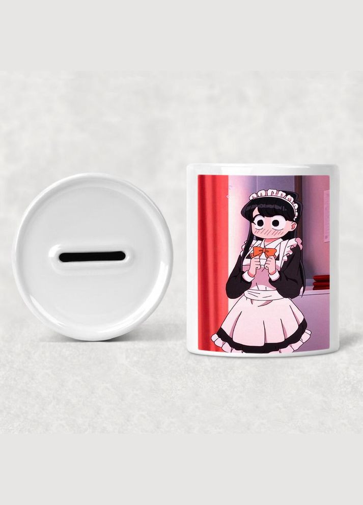 Скарбничка, копілка для грошей Аніме У Комі сан проблеми зі спілкуванням #0006 біла керамічна No Brand (315046822)