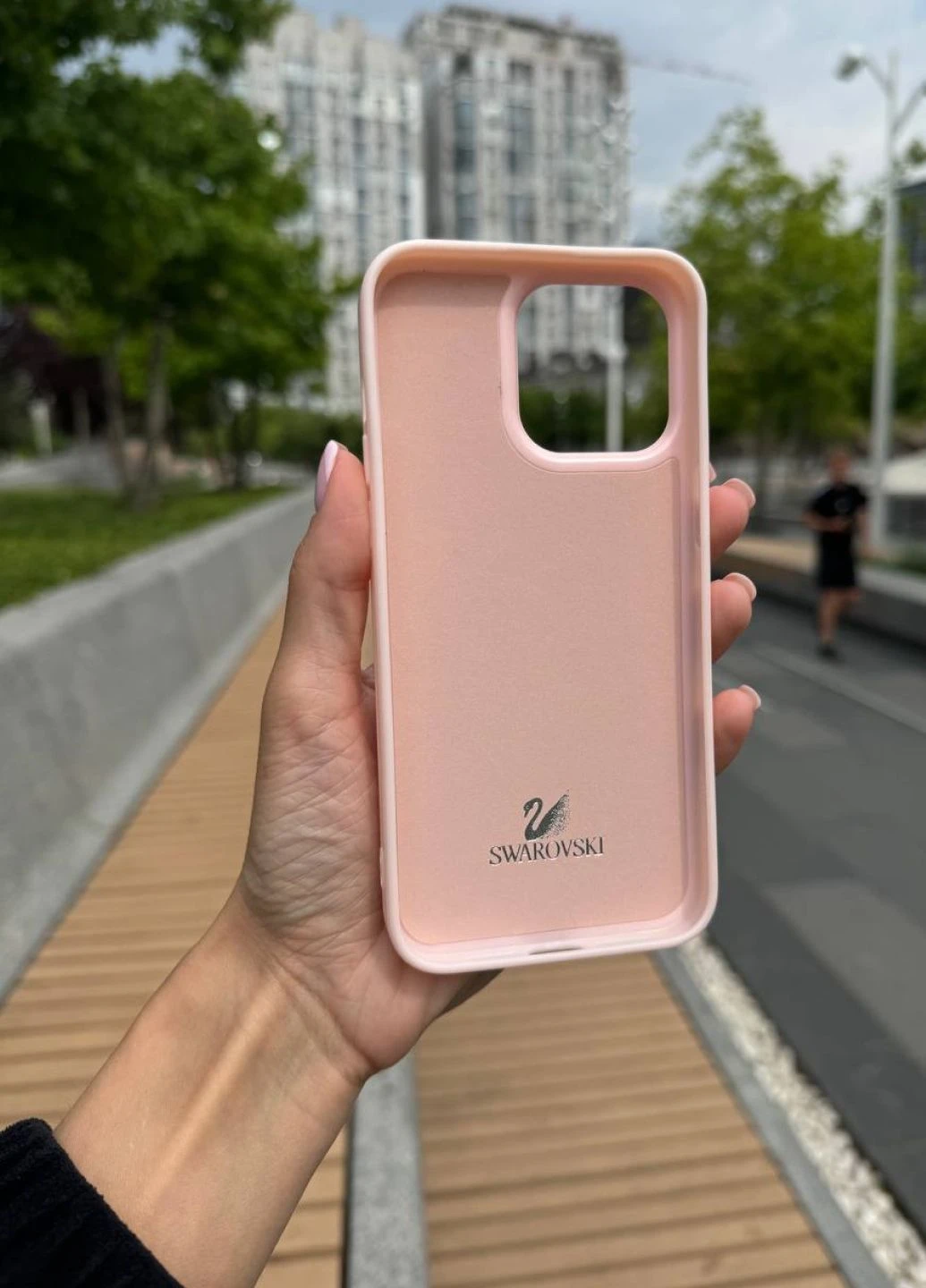 Чохол силіконовий для iPhone 12/12 Pro Swarovski Pink Magsafe / чохол айфон 12/12 про рожевий магсейф No Brand (341318287)