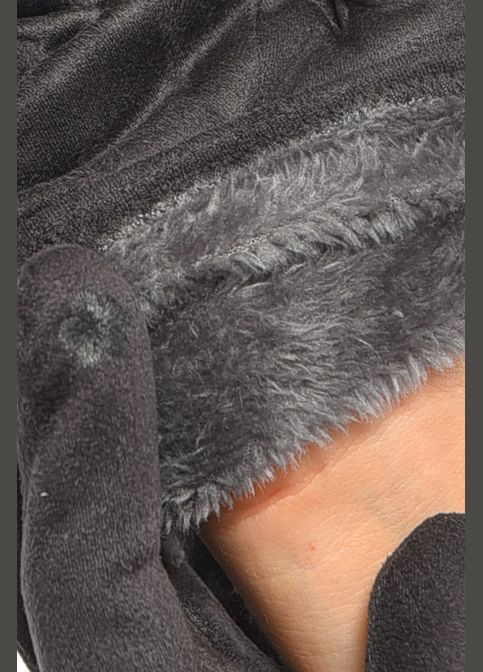 Перчатки женские замшевые на искусственном меху сенсорные темно-серого цвета Let's Shop (302661398)