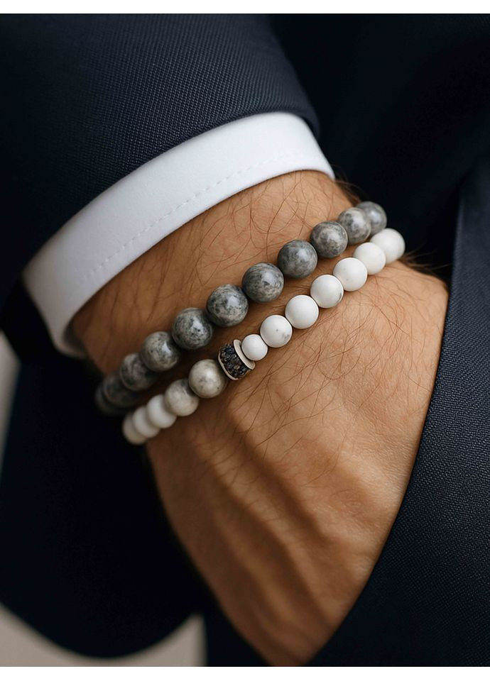 Стильный браслет из камня для мужчин 4530 LeBijou (367579882)