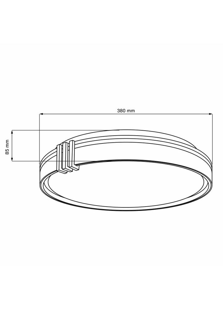 Люстра із пультом світлодіодна, стельовий світильник 328847 Arletta 40 Led 1x48W 3000K-6000K 5200Lm IP44 Сірий (095406) Goldlux (361312136)