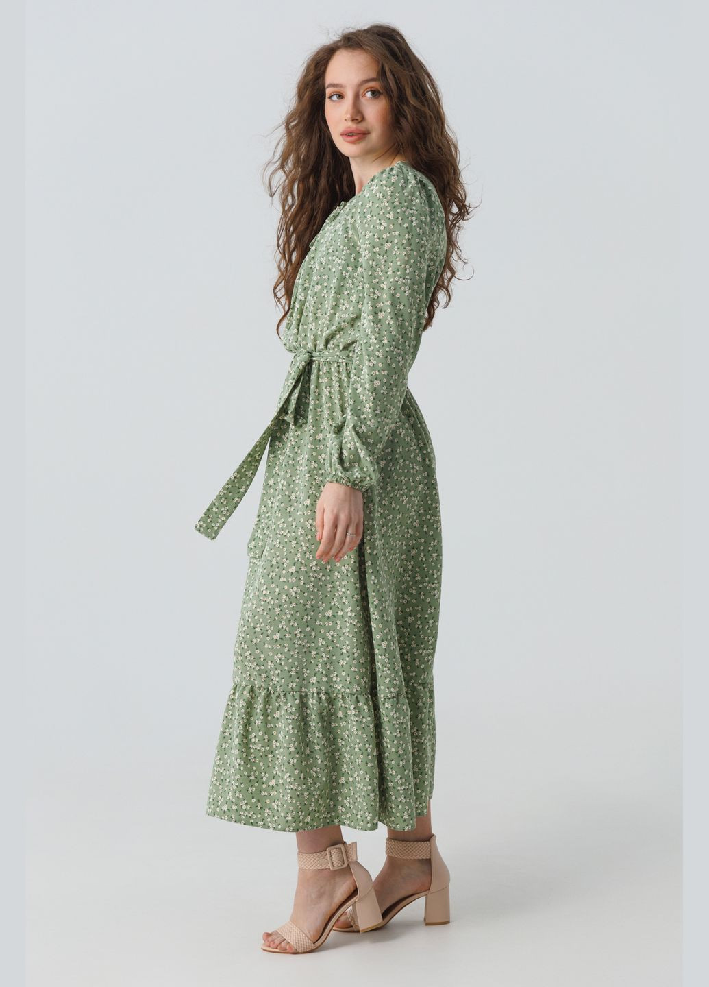 Зеленое повседневный платье No Brand