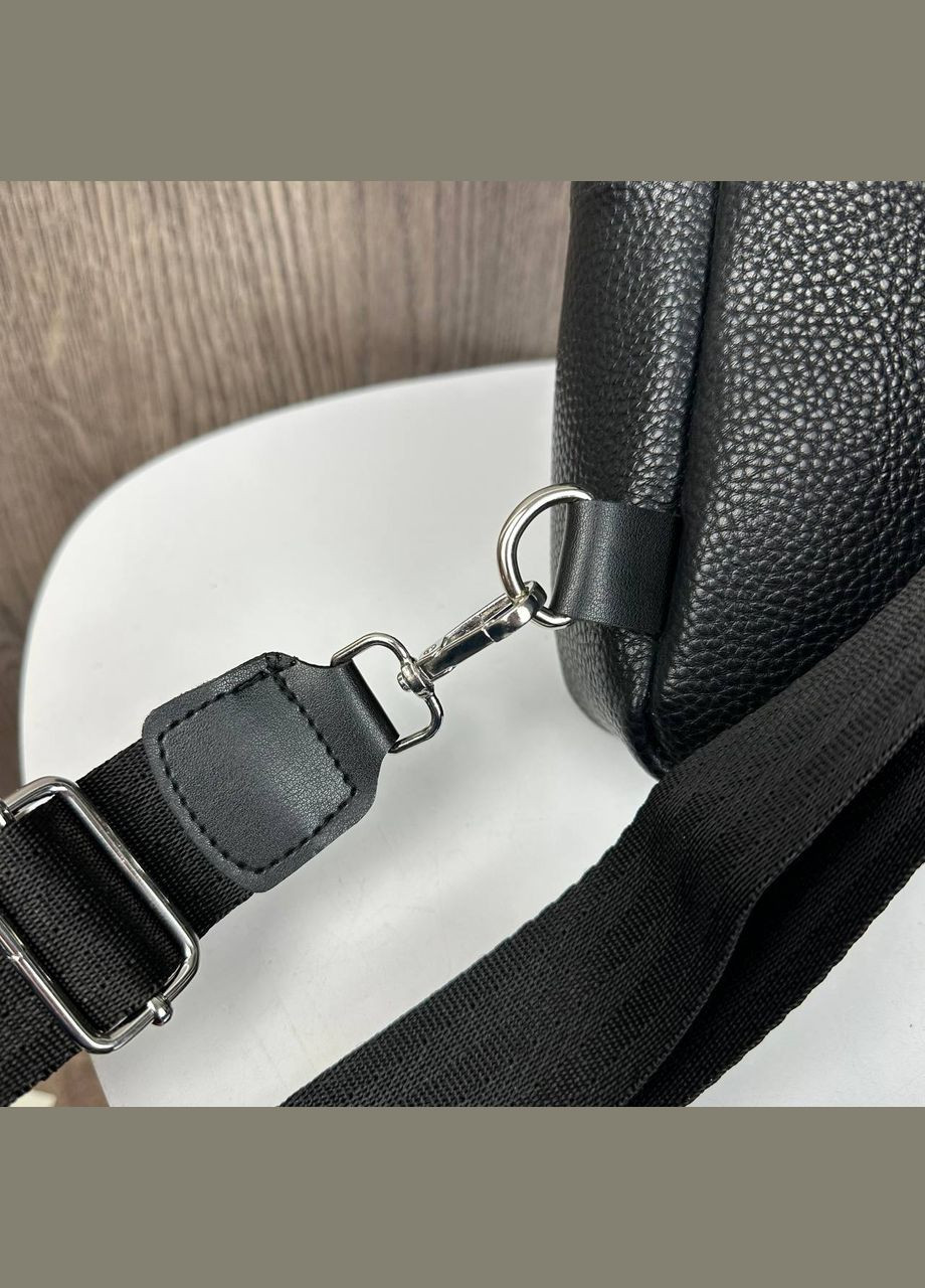 Яка чоловіча сумка бананка нагрудна, сумка-бананка слінг чорна Eton (314540209)