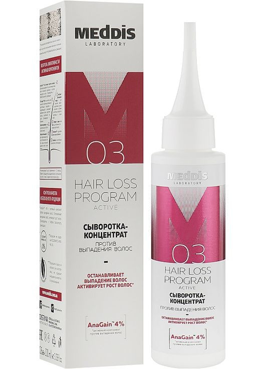 Сироватка проти випадіння волосся Hair Loss Program Active Serum 100ml (840234-31017275) MedDis (368660701)